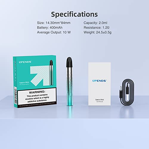 Vape Pens UPPEN Mini Vape Starter kit, NoButton Design, LaserEngraved