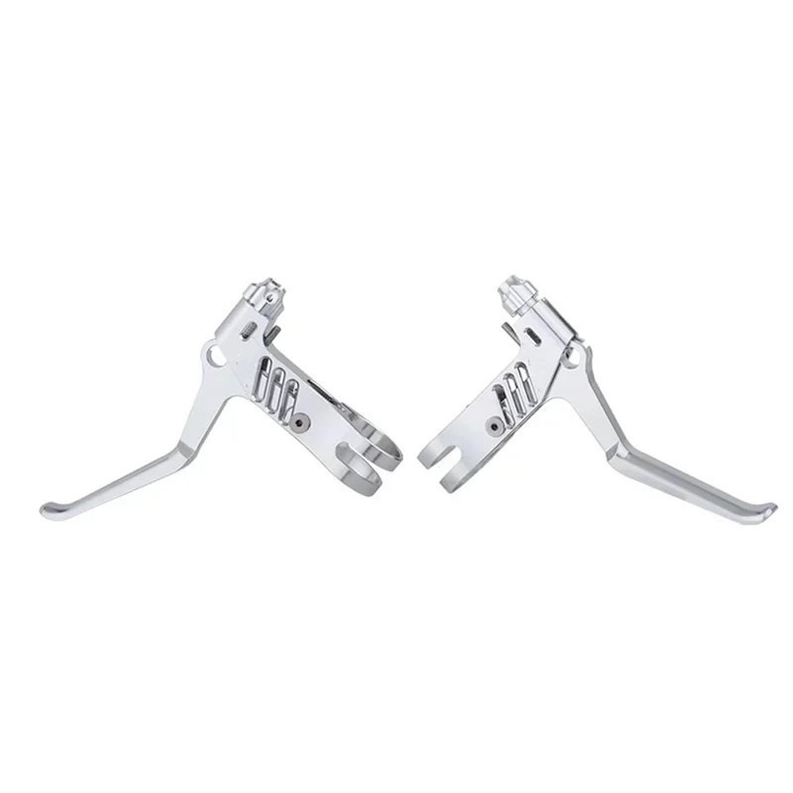 EGUIAS Foldable Bicycle V-Brake Lever CNC Hollow Aluminum Alloy 22.2mm Road Bicycle Brake Lever Bike Accessories(Light Grey)