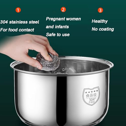 Suppentöpfe Unbeschichteter, Gesunder Reiskocher, Haushalts Aus Edelstahl, Digitaler Slow Cooker Zum Auf- Und Abkochen, Verdickter Einsatz, Schnelle Wärmeleitung(2.5L) 6 Suppentöpfe Unbeschichteter, Gesunder Reiskocher, Haushalts Aus Edelstahl, Digitaler Slow Cooker Zum Auf- Und Abkochen, Verdickter Einsatz, Schnelle Wärmeleitung(2.5L)