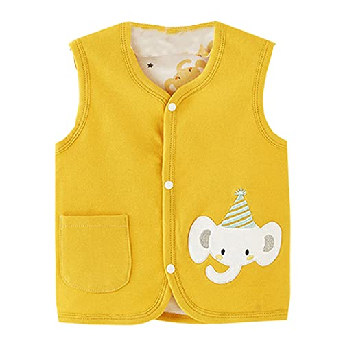 Toddler Baby Boys Girls Winter Sleeveless Cartoon Coat Outwear Warm Coat Vest Jacket Double Side (A-A, 6-12 Months) #TOP21