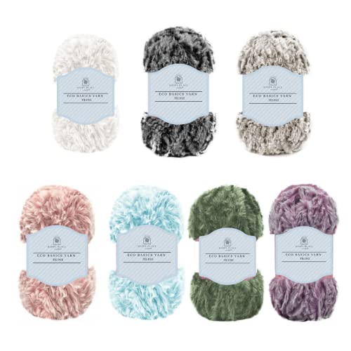 2Pk Rabbit Faux Fur Yarn, Chunky Fluffy For Knit And Crochet, Perfect For Toys, 200G, 130M (Lavender) #TOP2