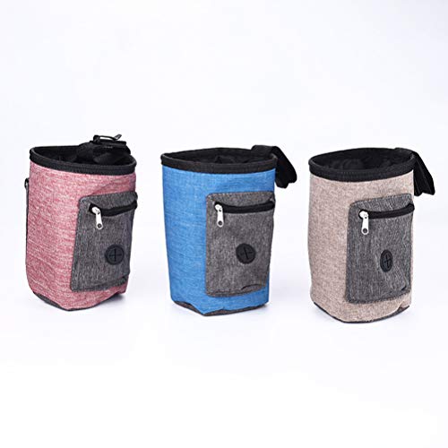 Popetpop bolsa portátil para petiscos para cães, bolsa para viagem para lanches e animais de estimaç