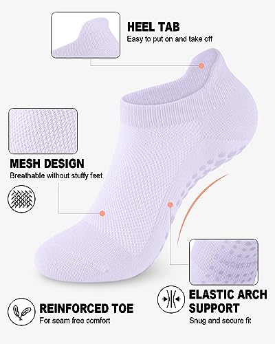 Aoliks Aoliks Pilates Socks With Grips For Women, Grip Yoga Socks For Ballet Barefoot Workout Athletic Socks thumb #1