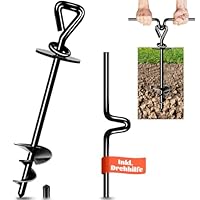 Bodenanker Hund, ø 12mm Spiralklinge Anlegepflock für Hunde bis zu 220 lbs, Erdanker Hund Mittlere Oder Große für Camping, Strand, Rasen und Hof