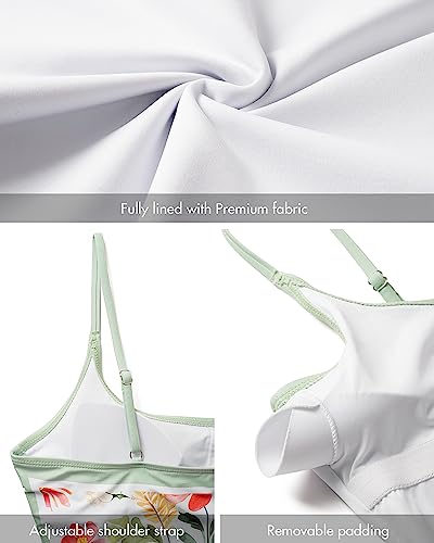 Image of Narecte Sexy One Piece Bathing Suit for Women Tummy Control High Cut One Piece Swimsuit Womens