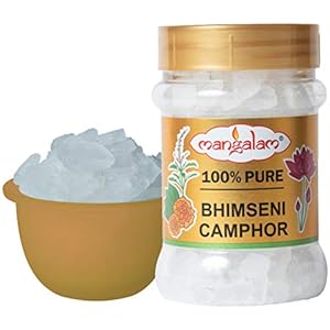 Mangalam Bhimseni Camphor Jar (Bhimseni Camphor block, 100 gm Jar)
