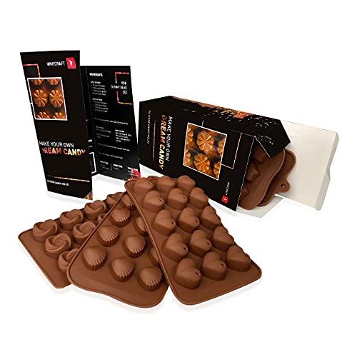 Small Silicone Molds For Fat Bombs - Jello Molds Silicone - 2 Ebooks 12 Recipes- Ideal For Chocolate Candy Making, Molding Chocolate, Fat Bomb, Caramel - Includes Different Shape Truffle Mold Silicone #TOP2