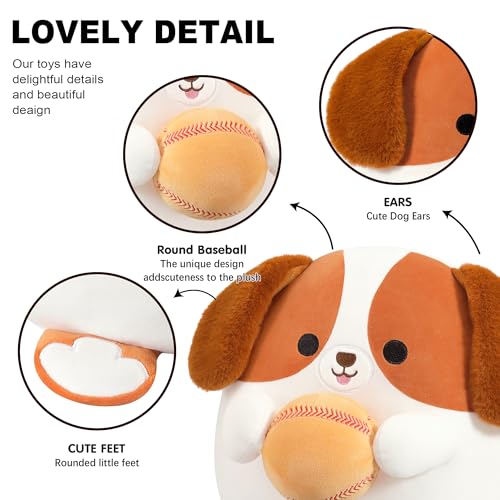 Onsoyours Original Beagle Dog Stuffed Animal with Baseball - 12 inch Soft Sport Puppy Plush Toy, Cute Plushies for Kids & Adults Brown by Onsoyours - Used condition - Image 9