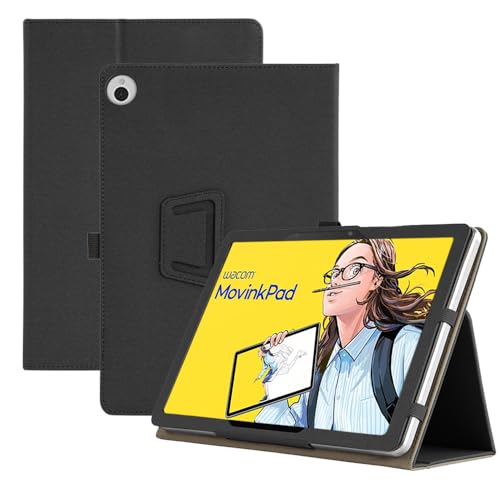 YKWXSC Hülle für Wacom MovinkPad 11 Tablet, PU Leder Dünn mit Standfunktion Schutzhülle, Schwarz