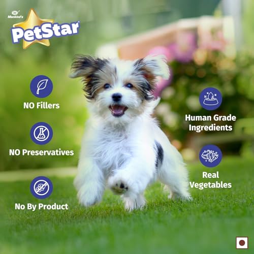 Image of Mankind Petstar Puppy Wet Dog Food (High Protein) Chunky Chicken Gravy, 120g (Pack of 5) | Made with Real Chicken & Veggies |Puppy Dog Food| No Artificial Flavors