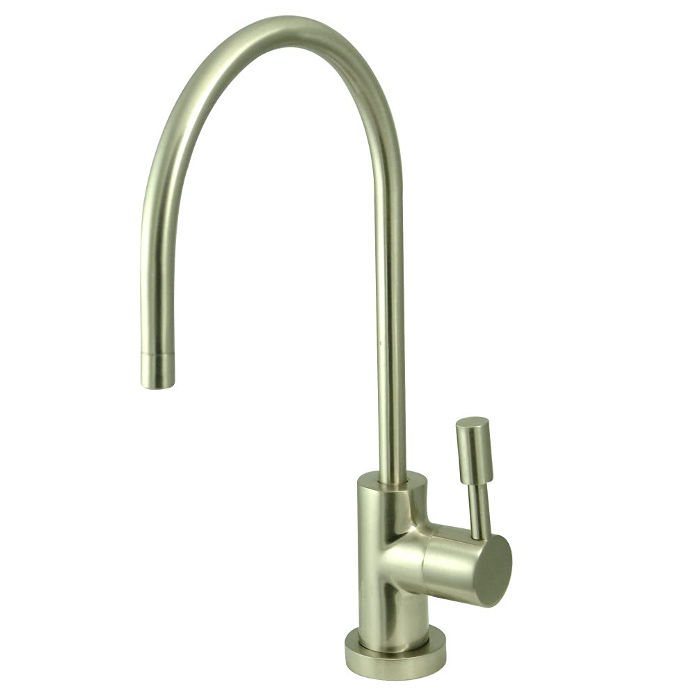 Kingston Brass Gourmetier KS8198DL Concord llave de filtro de agua forjada de 1/4 de vuelta, níquel satinado