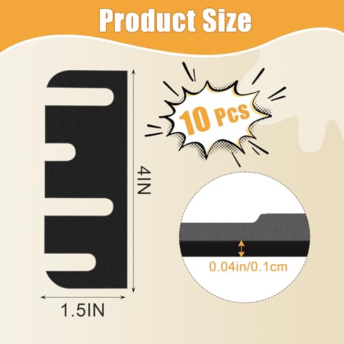 Image of 10 Pack Door Hinge Shims, 4 Inch Lenth 0.040 Inch Thickness Hardware for Door Hinge Repair Kit (Style B)