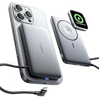 10000mAh Lisen MagSafe Wireless Magnetic Power Bank w/Built-In Cable only .99: eDeal Info