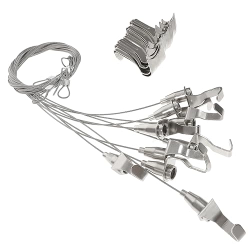Câble acier inoxydable NIYANGLE suspension haut de gamme argentée réglable 30kg pour miroir