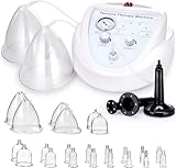RUTAWZ Vacuum Therapy Machine, Vacuum Cupping Scraping Massage Machine Adjustable Suction and 6 Modes Multifunctional Body Massager with 24 Vacuum Cups and 3 Pumps for Salon SPA