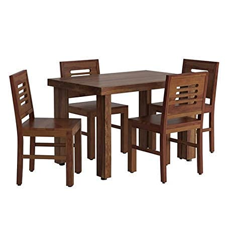 GM CRAFT Solid Sheesham Wood Four Seater Dining Set for Dining Room Restaurant Hotels Cafe, Sheesham Wood Dining Set,09