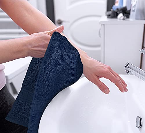 Utopia Towels - Handtücher Set aus Baumwolle - 100% Baumwolle ultraweich und sehr saugfähig, 41x71 cm - 6er Pack (Marineblau)