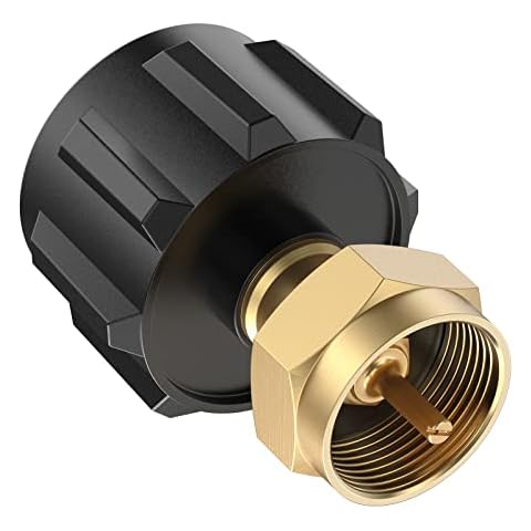 PatioGem Propane Refill Adapter, Gas Cylinder Tank Coupler for Over 6000 Times Use, Brass Propane Tank Adapter for 1 lb Propane Tanks & Cylinder Cover