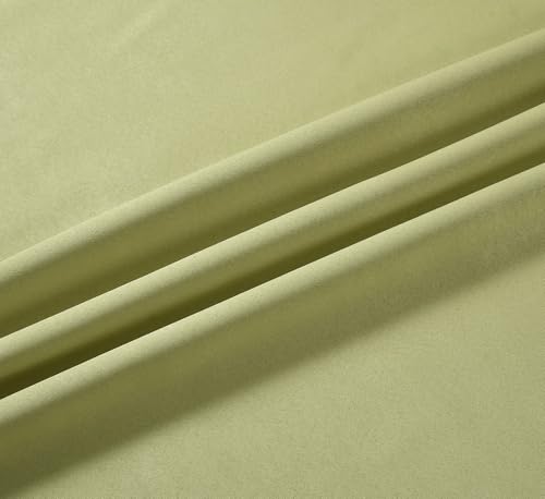 Image of LaVichitra 1 Piece Solid Premium Blackout Curtain - Thermal Insulated, 3 Layered, 100% Opaque Window - 6 feet, Light Green