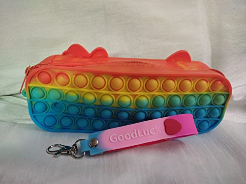 Image of Pop It Fidget Toy Silicone Bubble Squishy Toy Stress Relief Pouch for Kids Stationery /Return Gift for Kids /Birthday Gift for Kids