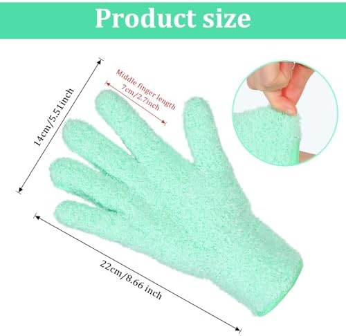 Ouligay Microfiber Gloves for Plant Dusting, Reusable Washable Micro Fiber Cleaning Gloves Mittens Dusting Glove Dust Cloth Glove for Plants Leaf House Indoor Cars Blinds Lamps - Thumbnail 2