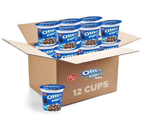 Post Oreo Puff Cereal Cup, Chocolate Cereal, by febora foods, PACK OF 12 X 28g-picture-25