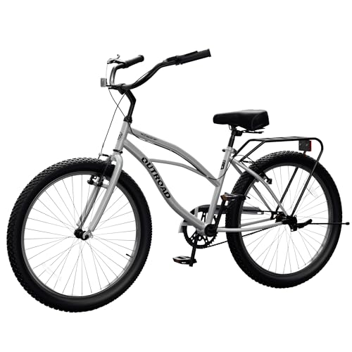 SUNCROWN Cruiser Bike for Women & Men, 24 Inch Beach Commuter Bicycle, Single Speed & High-Carbon...
