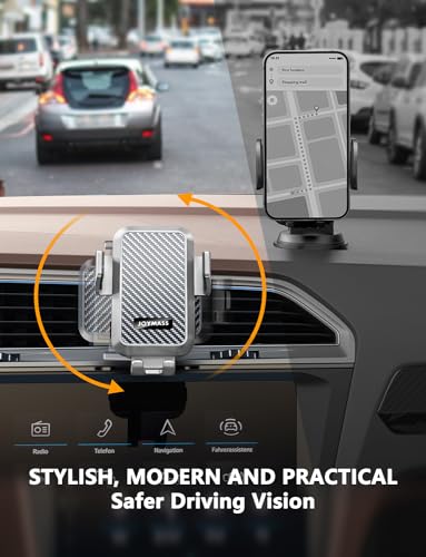 Image of JOYMASS Wireless Car Charger, 15W Fast Charging Auto Clamping Car Charger Cell Phone Holder Mount Vent for iPhone 15 14 13 12 Mini Pro Max, Samsung Galaxy S24 Ultra S23 S22 S21+ Note 20, etc - Silver