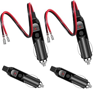 RUNCCI-YUN 12V Car DC Power Extension Cable Adapter Male Plug Extension Cable to DC 2.1mm Plug, for Car Rear View CCTV Monitors or Motor Device