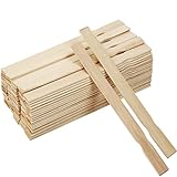 KINJOEK 300 PCS 14 Inch Length Paint Sticks, Premium Wood Multi-Purpose Flat Unfinished Wooden Crafts Sticks Paddles Stirrers Bulk for Paint Mixing, Wall Stirring, Wood Crafts, Garden Plant