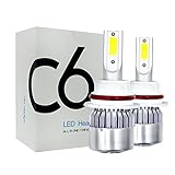 MiXXAR H4/HB2/9003 LED Headlight Bulbs Conversion Kit All In One - C6 Series Adjustable Beam Light Bulb 36W 7600LM 6500K Cool White Headlight Conversion Kits