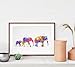 Dignovel Studios 8X10 Unframed Elephant Family of Three Safari Animals Family Watercolor Illustration Art Print Wall Art Poster Home Decor Wall Hanging Birthday N003