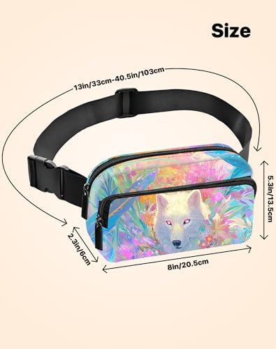 Image of Wolf Fanny Pack for Women Belt Bag Fashion Everywhere Waist Pouch Lightweight Crossbody Bags with Adjustable Strap