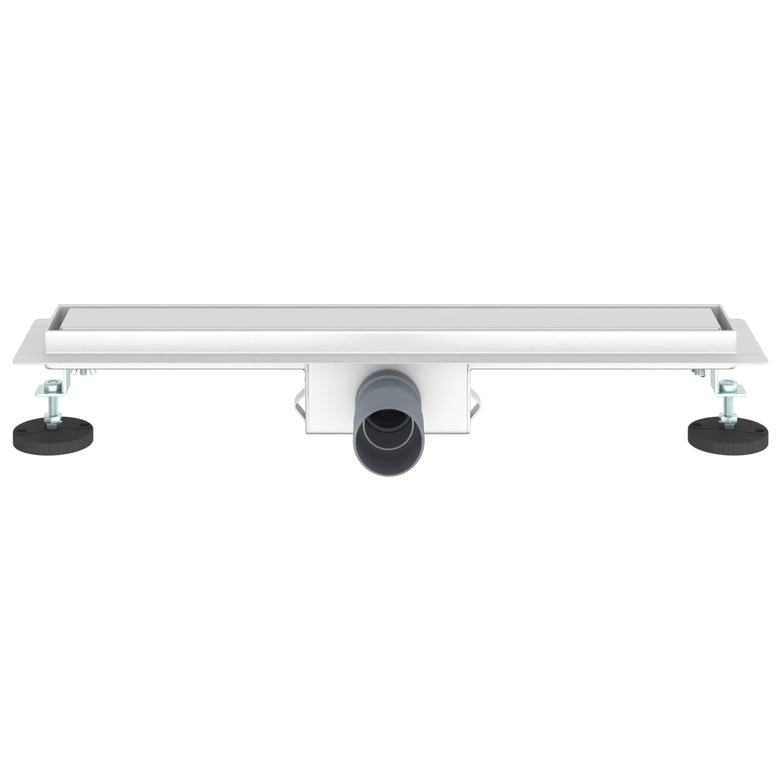 vidaXL Drenaggio Doccia 2 in 1 Argento 50 cm Acciaio Inox 304, Stile per Il Bagno, Scarico Doccia Moderno, Soluzione idraulica, Accessori per Il Controllo dell'Acqua