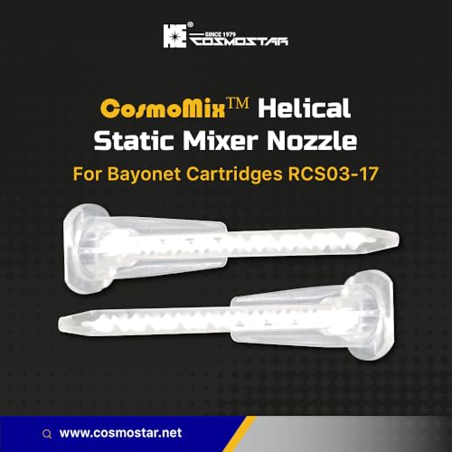 CosmoMix Helical Static Mixer Nozzle Tube Tip, Bayonet Connection, 2.44 Inches, 17 Elements - Image 3