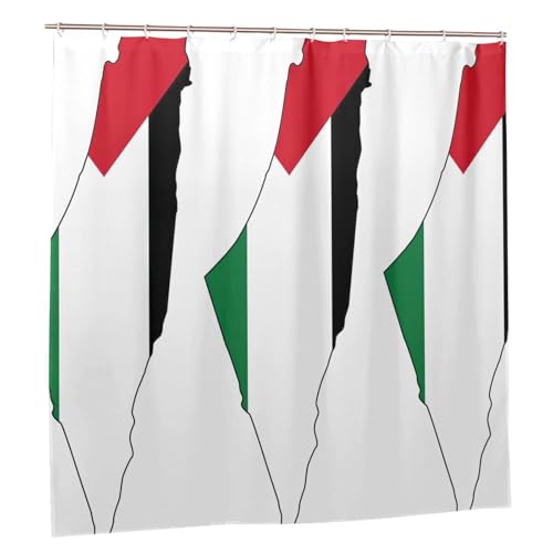 Rideau de douche Palestine pour protéger le sol des éclaboussures d'eau - 3