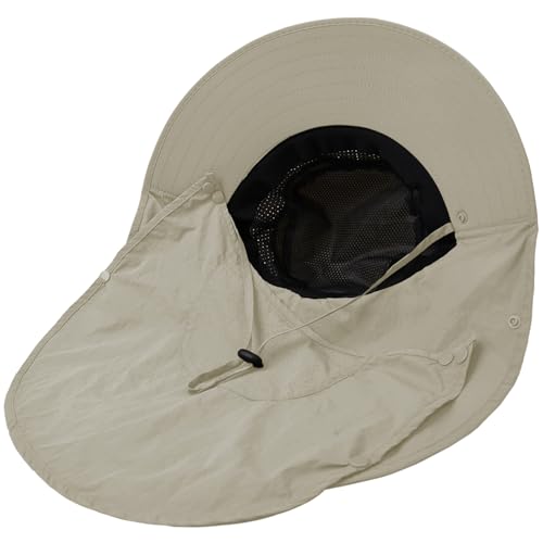 Image of Sun Hat for Men Women with Neck Flap,UPF 50+ UV Protection Fishing Hat