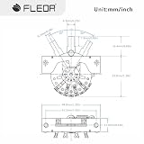 FLEOR Przełącznik 3-drożny z okrągłą końcówką/owalną końcówką, sprężynowy mechaniczny przetwornik do gitary elektrycznej w stylu LP/TL-TE