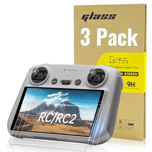 lktop 3 pack rcrc 2 screen protector for dji rcrc2 controller accessories mini 4 pro hd tempered glass mini 5 pro film mini 3 pro screen cover for dji mini 543 mavic 3 air 3 flip series drone