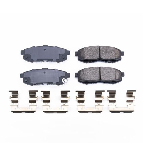 Image of PowerStop Rear Brake Pads for Mazda MPV 2004-06 - Z17 Ceramic Brake Pads with Installation Hardware, 17-1073