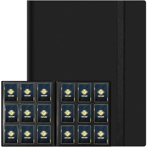Trading Card Binder 9 Pocket 360 Pockets Collectible Trading Card Album Sports Card Binder for Standard Cards Side Loading Card Folder for MTG Sports Baseball TCG Football Basketball Cards