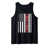 Mahjong American Flag 4th of July Board Game Player Tank Top