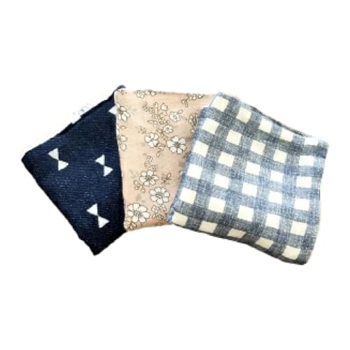 赤ちゃんのガーゼハンカチ3枚セット(Aセット)[ベビー用品]