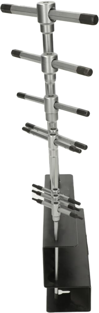 KS Tools 158.5111 Expositor de 8 llaves hexagonales con mango en T, 8 unidades