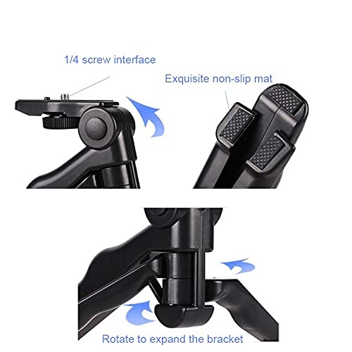 Image of BKN Mini Desktop Phone Tripod, Mini Desk Tripod with 360 Rotation Clip Holder for Video Recording /Live Streaming /Vlogging etc.