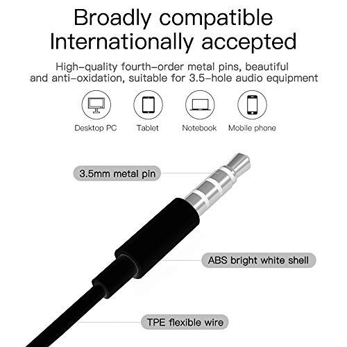 2 Pack Earbuds, Wired in-Ear Headphones, Noise Isolating, Bass Driven Sound Crystal Clear Sound, Compatible with MP3 Players, Computers, Smartphones, Tablets, iPad, iPhone