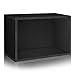 Way Basics Blox Rectangle Shelf Storage and Organizer (Tool-Free Assembly and Uniquely Crafted from Sustainable Non Toxic zBoard Paperboard), Black