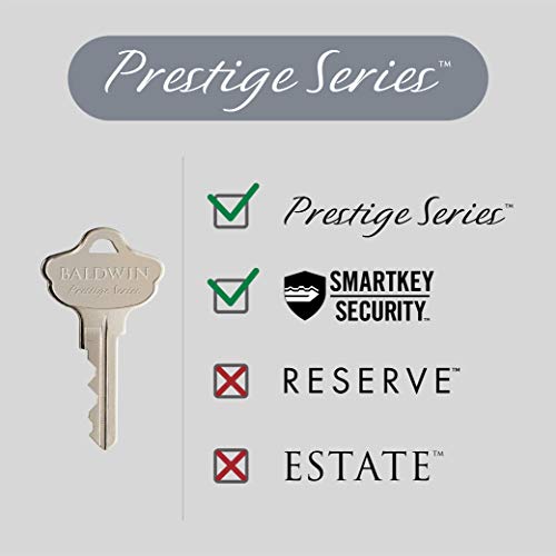 Baldwin Prestige 380 Arched Single Cylinder Deadbolt Featuring SmartKey in Satin Nickel