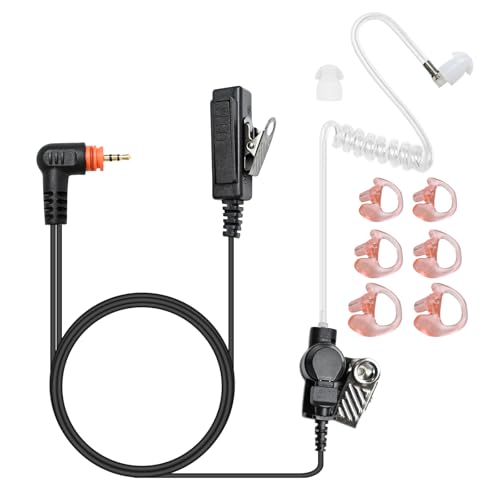 Sl300 Radio Earpiece with Mic Tlk100 Accessories Headset 2-Wire Surveillance Kit Ear Piece Earphone Headphone for Motorola sl 300 sl7550 TLK 100 sl3500e sl7580e sl7550e Walkie Talkies