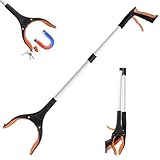 ERIGREBE 32.65'Grabber Reacher Tool, Foldable Trash Picker, 360°Rotating Grabber with Magnetic for Seniors and Disabled
